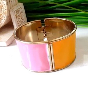 Orange and Pink Bangle Bracelet